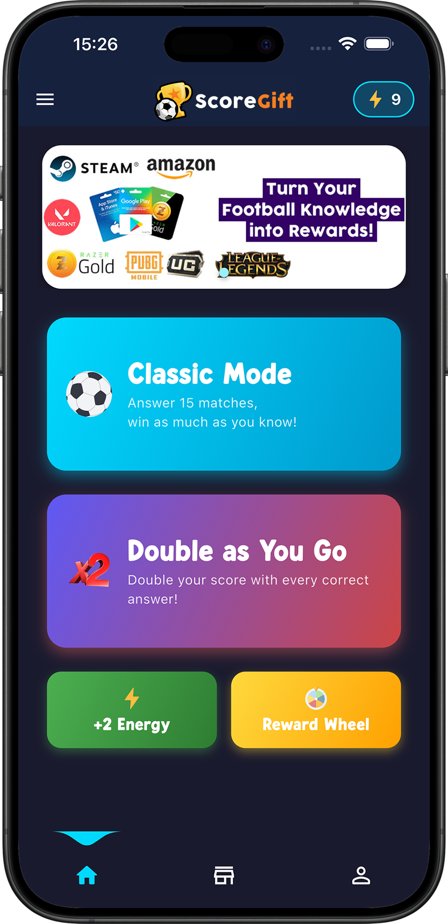 ScoreGift App Screenshot